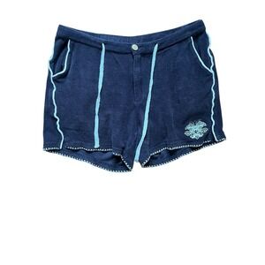 Tombolo Agua Magica Terrycloth Cabana Embriodered Shorts Size Medium